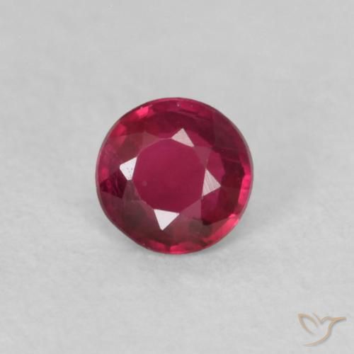 0.17ct Natural Vermelho rosado Rubi, Redondo, VS