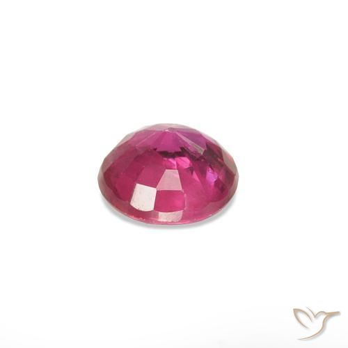 Rubi Vermelho rosado Natural 0.16ct, Redondo, VS