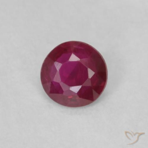 0.17ct Natural Vermelho escuro Rubi, Redondo, VS