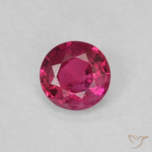 0.21ct Natural rosa avermelhado Rubi, Redondo, VS