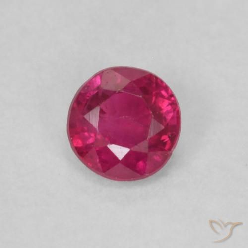 0.21ct Natural Luz vermelha Rubi, Redondo, VS