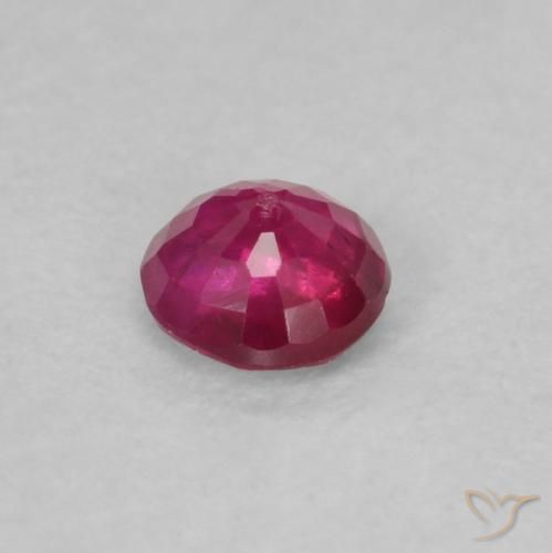 Rubi Luz vermelha Natural 0.21ct, Redondo, VS
