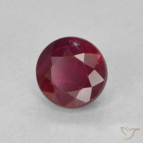 Rubi Vermelho escuro Natural 0.36ct, Redondo, SI