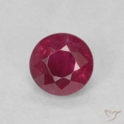 0.32ct Natural Vermelho escuro Rubi, Redondo, SI