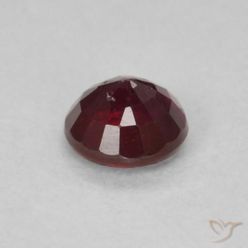 Rubi Vinho vermelho Natural 0.30ct, Redondo, SI