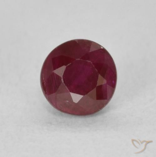 0.35ct Natural Vinho vermelho Rubi, Redondo, SI
