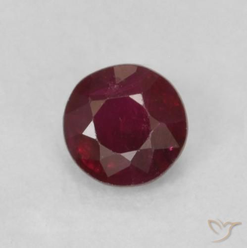 0.30ct Natural Vermelho escuro Rubi, Redondo, SI