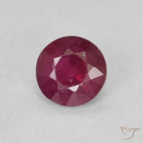 0.28ct Natural Vermelho escuro Rubi, Redondo, SI