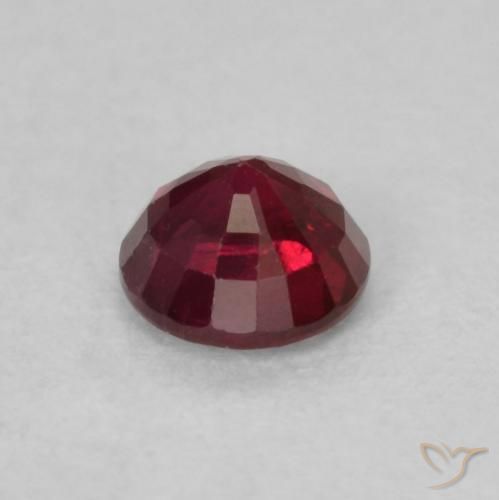 Rubi Vermelho escuro Natural 0.31ct, Redondo, SI