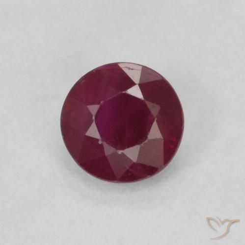 0.29ct Natural Vinho vermelho Rubi, Redondo, SI