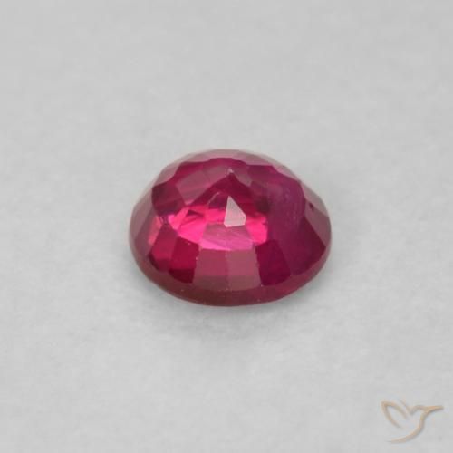Rubi Vermelho rosado Natural 0.20ct, Redondo, VS