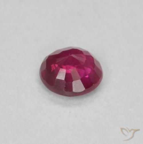 Rubi Vinho Tinto Profundo Natural 0.18ct, Redondo, VS
