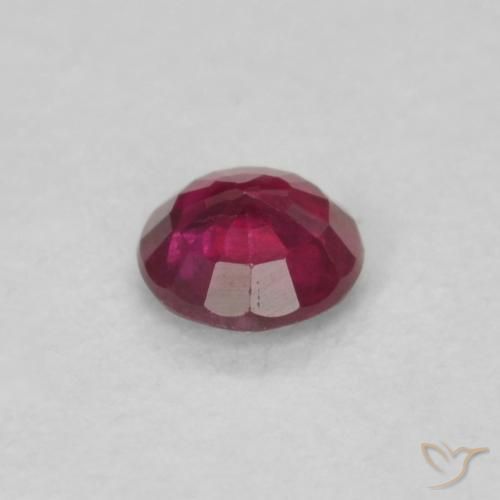 Rubi Vinho vermelho Natural 0.17ct, Redondo, VS