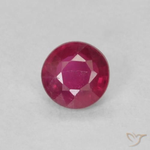 0.21ct Natural Vermelho escuro Rubi, Redondo, VS
