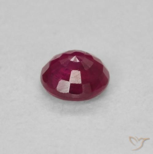 Rubi Vermelho escuro Natural 0.21ct, Redondo, VS