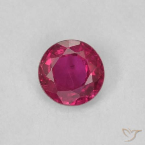 0.19ct Natural Vermelho rosado Rubi, Redondo, VS