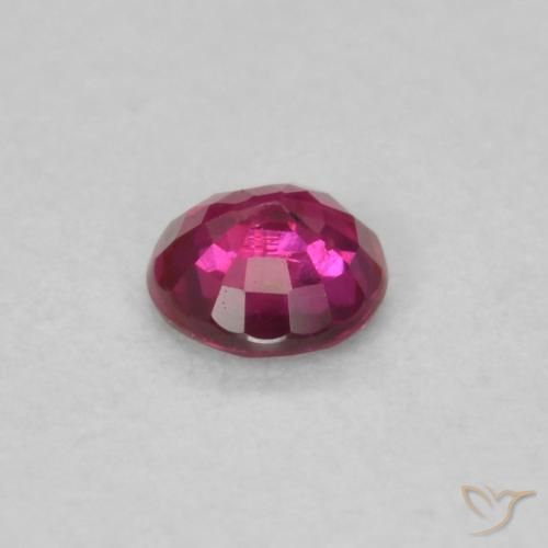 Rubi Vermelho rosado Natural 0.19ct, Redondo, VS