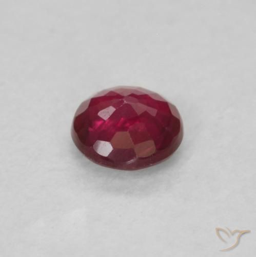 Rubi Vermelho escuro Natural 0.19ct, Redondo, VS