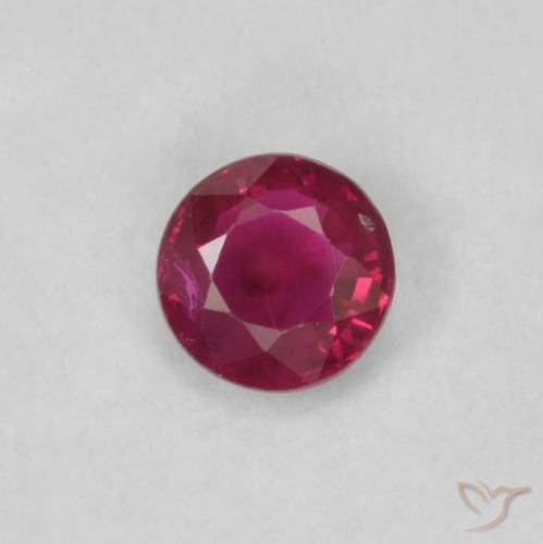 0.18ct Natural Rosa Avermelhado Profundo Rubi, Redondo, VS
