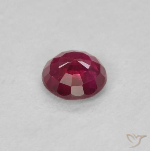Rubi Rosa Avermelhado Profundo Natural 0.18ct, Redondo, VS
