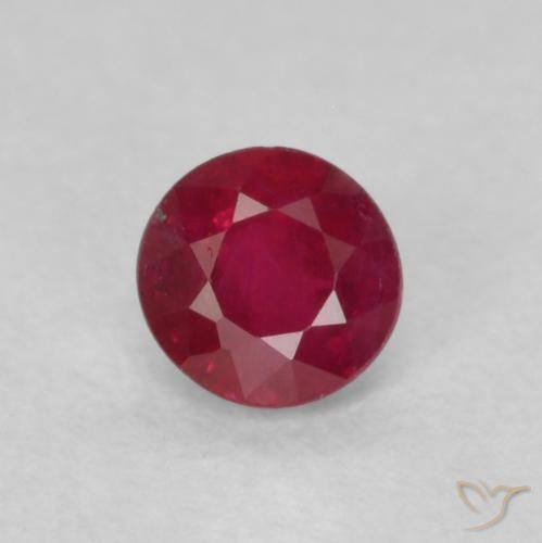 0.26ct Natural Carmesim Profundo Rubi, Redondo, SI-I1