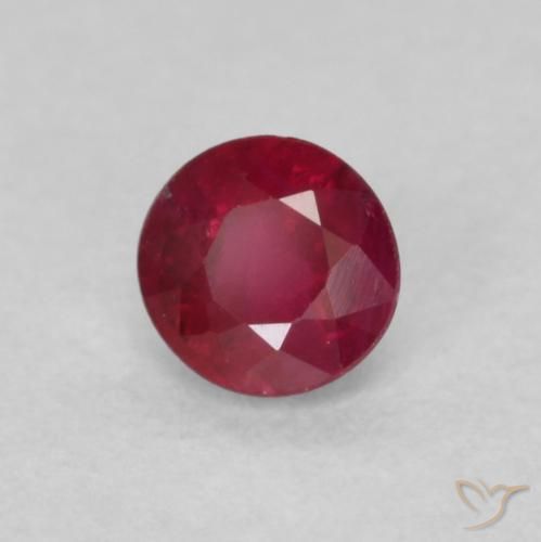 Rubi Carmesim Profundo Natural 0.26ct, Redondo, SI-I1