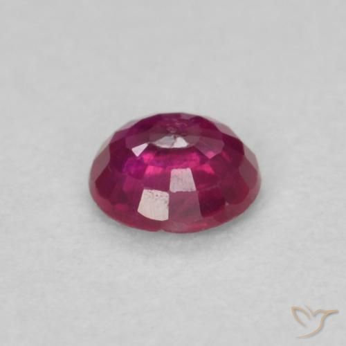 Rubi Luz vermelha Natural 0.24ct, Redondo, SI-I1