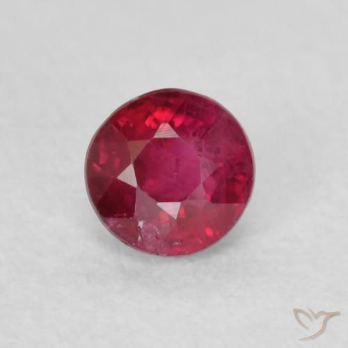 0.30ct Natural Rosa Avermelhado Profundo Rubi, Redondo, SI-I1
