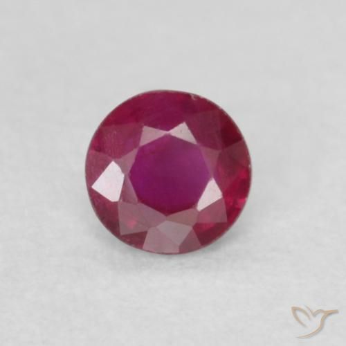 0.23ct Natural Vermelho escuro Rubi, Redondo, SI-I1