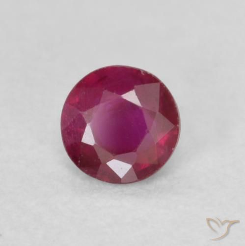 Rubi Vermelho escuro Natural 0.23ct, Redondo, SI-I1