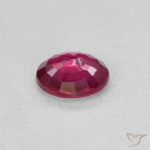 Rubi Vermelho rosado Natural 0.21ct, Redondo, SI-I1