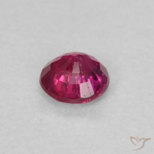 Rubi Luz vermelha Natural 0.19ct, Redondo, SI-I1