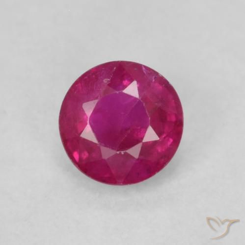 0.32ct Natural Luz vermelha Rubi, Redondo, SI-I1