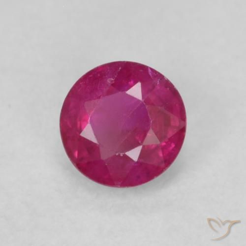 Rubi Luz vermelha Natural 0.32ct, Redondo, SI-I1