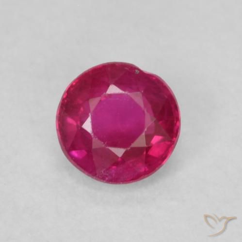 0.29ct Natural Luz vermelha Rubi, Redondo, SI-I1