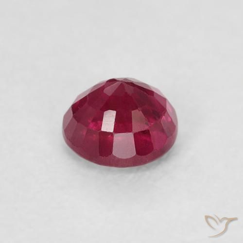 Rubi Vinho vermelho Natural 0.33ct, Redondo, SI-I1