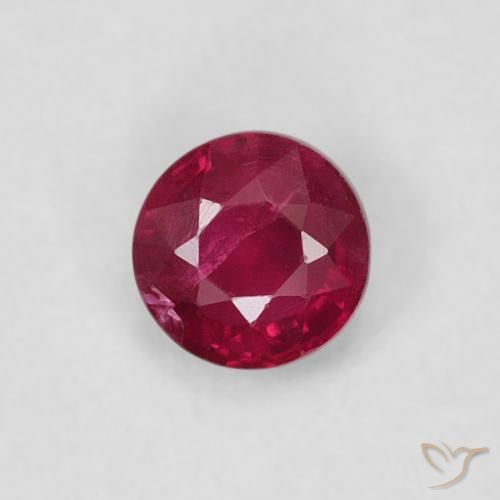 0.28ct Natural Vermelho escuro Rubi, Redondo, SI-I1