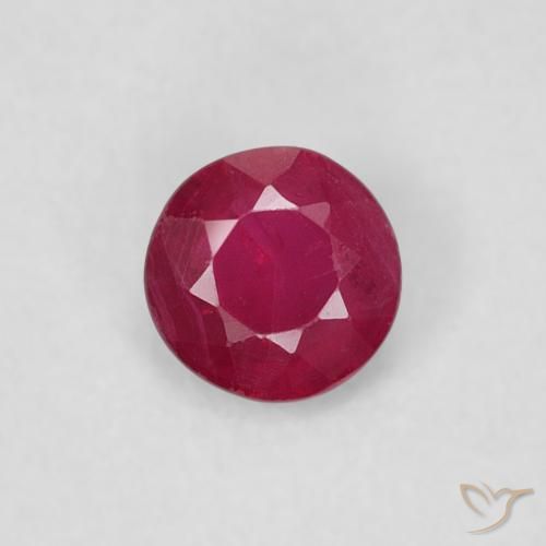 0.24ct Natural Medium Dark-Red Rubi, Redondo, SI-I1