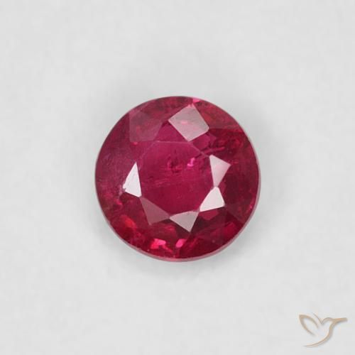 0.22ct Natural Vermelho escuro Rubi, Redondo, SI-I1