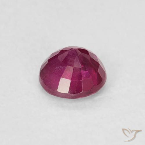 Rubi Vermelho rosado Natural 0.29ct, Redondo, SI-I1