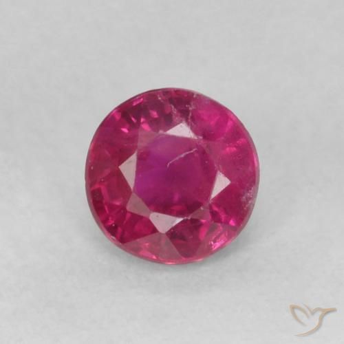 0.28ct Natural Luz vermelha Rubi, Redondo, SI-I1