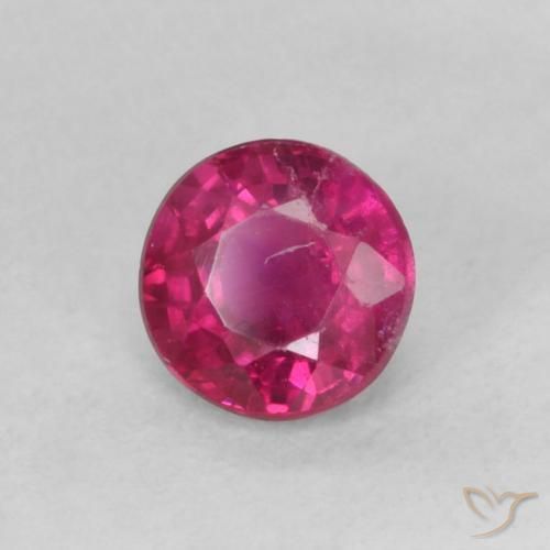 Rubi Luz vermelha Natural 0.28ct, Redondo, SI-I1