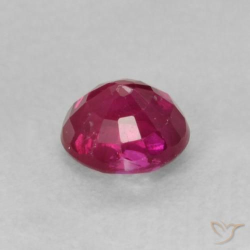 Rubi Rosa Avermelhado Profundo Natural 0.31ct, Redondo, SI-I1