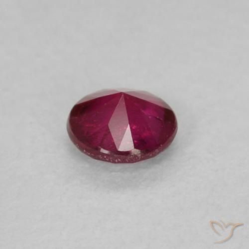 Rubi Vermelho rosado Natural 0.18ct, Redondo, VS-SI