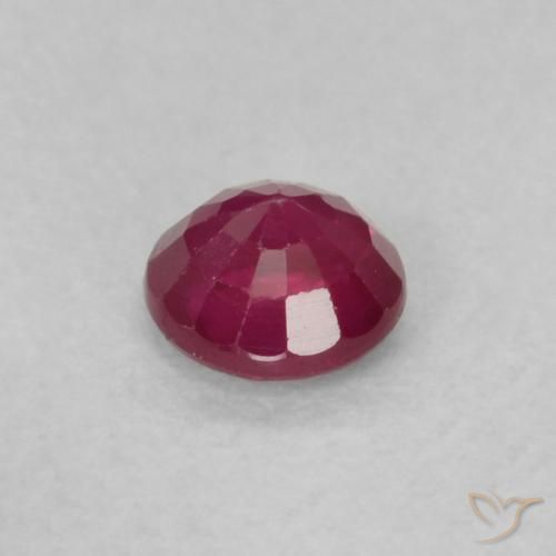 Rubi Vermelho escuro Natural 0.22ct, Redondo, VS-SI