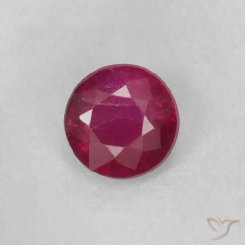 0.20ct Natural Vermelho escuro Rubi, Redondo, SI