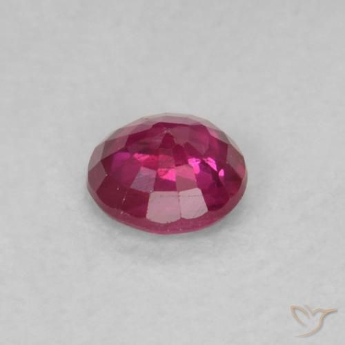 Rubi Vermelho escuro Natural 0.20ct, Redondo, SI
