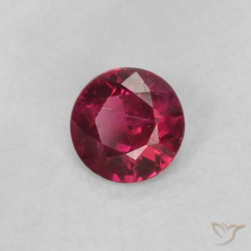 Rubi vermelho médio Natural 0.17ct, Redondo, VS-SI