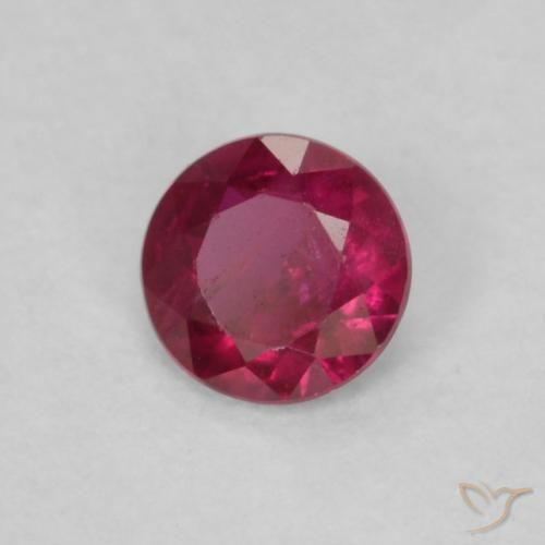 Rubi Vinho Tinto Profundo Natural 0.16ct, Redondo, VS