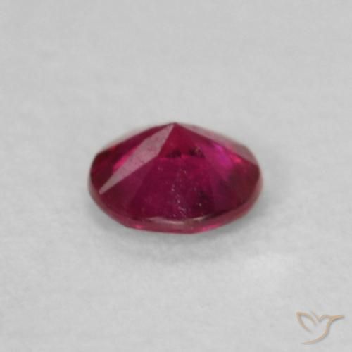 Rubi Vinho Tinto Profundo Natural 0.16ct, Redondo, VS
